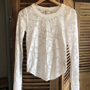 Free people soft lace long sleeve T-shirt